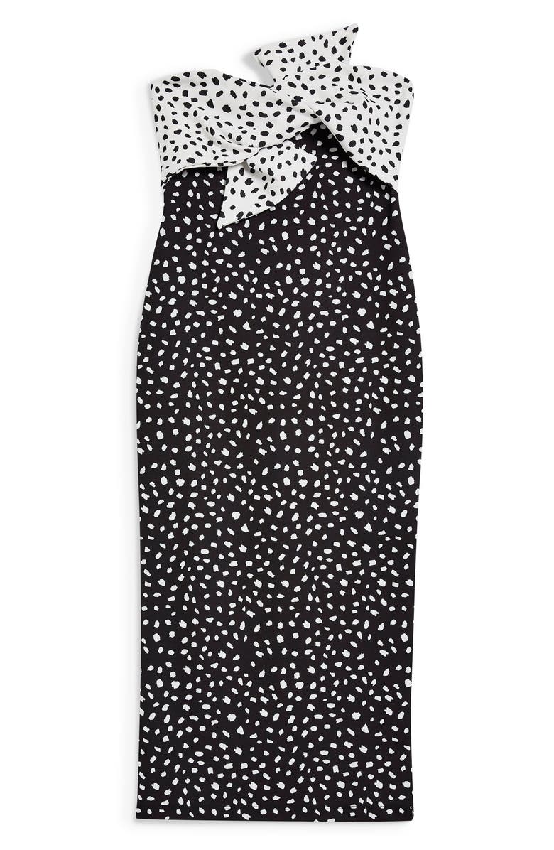 Topshop Bow Twist Midi Dress, Alternate, color, 