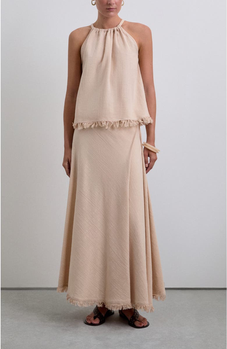 Scalpers Fringed Skirt, Alternate, color, Natural