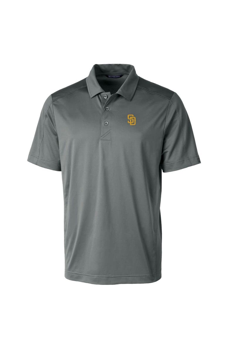 Cutter & Buck Men's Cutter & Buck Steel San Diego Padres Prospect Textured Stretch Polo, Alternate, color, Steel