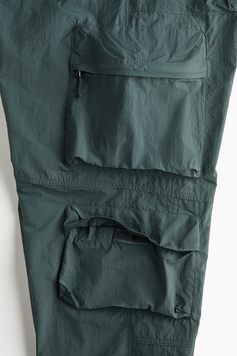 Loose Fit Water-repellent Cargo Trousers, Alternate, color, Green