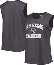FANATICS Women's Fanatics Branded Heather Charcoal Las Vegas Raiders Plus Size Tank Top
