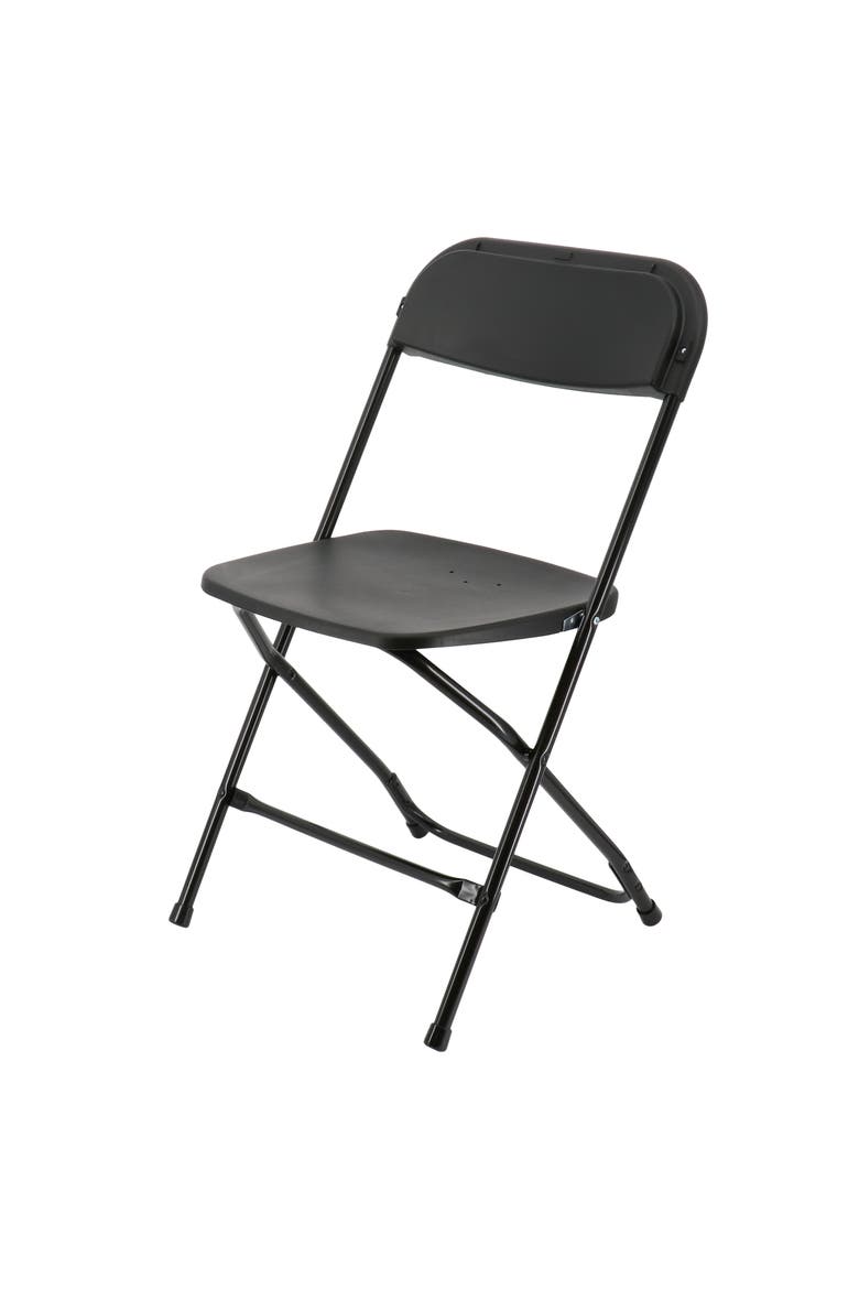 4 Piece Plastic Folding Chair, Alternate, color, Black