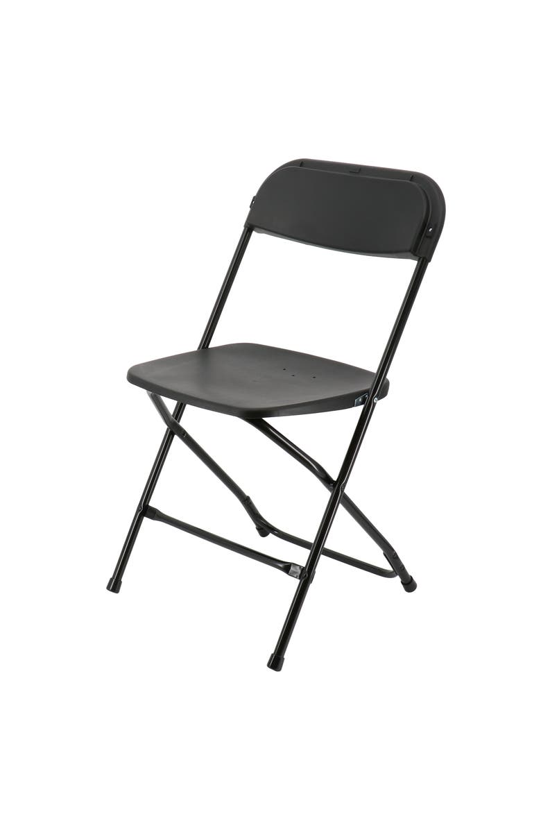 Elama 4 Piece Plastic Folding Chair, Alternate, color, Black