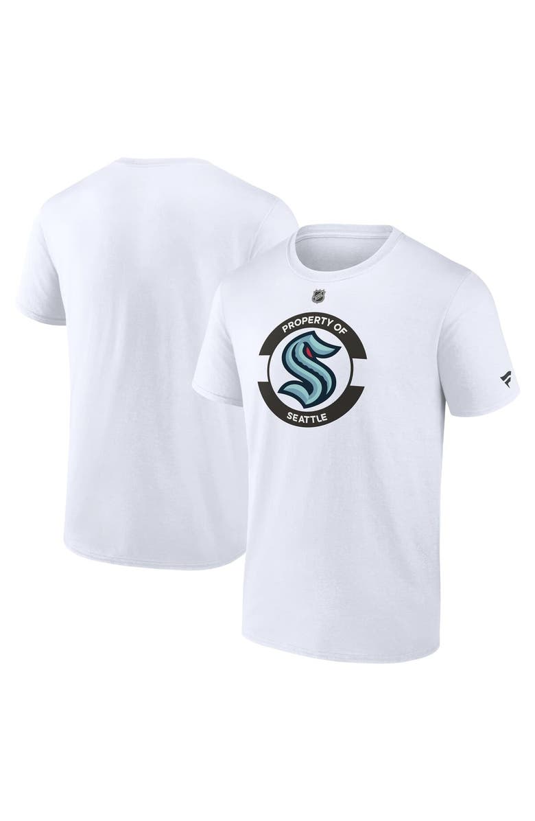FANATICS Men's Fanatics White Seattle Kraken Authentic Pro Core Secondary T-Shirt, Alternate, color, White