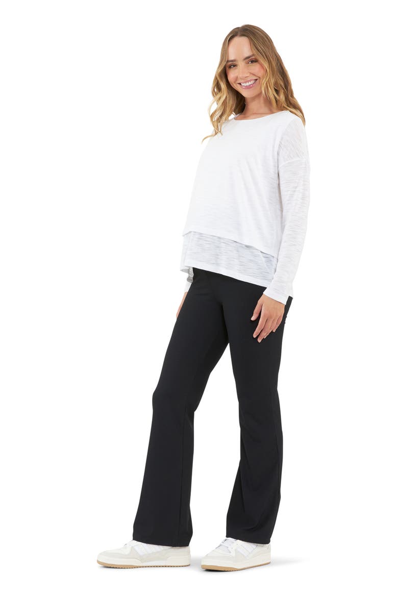 Jazmin Long Sleeve Maternity/Nursing Top, Alternate, color, WHITE