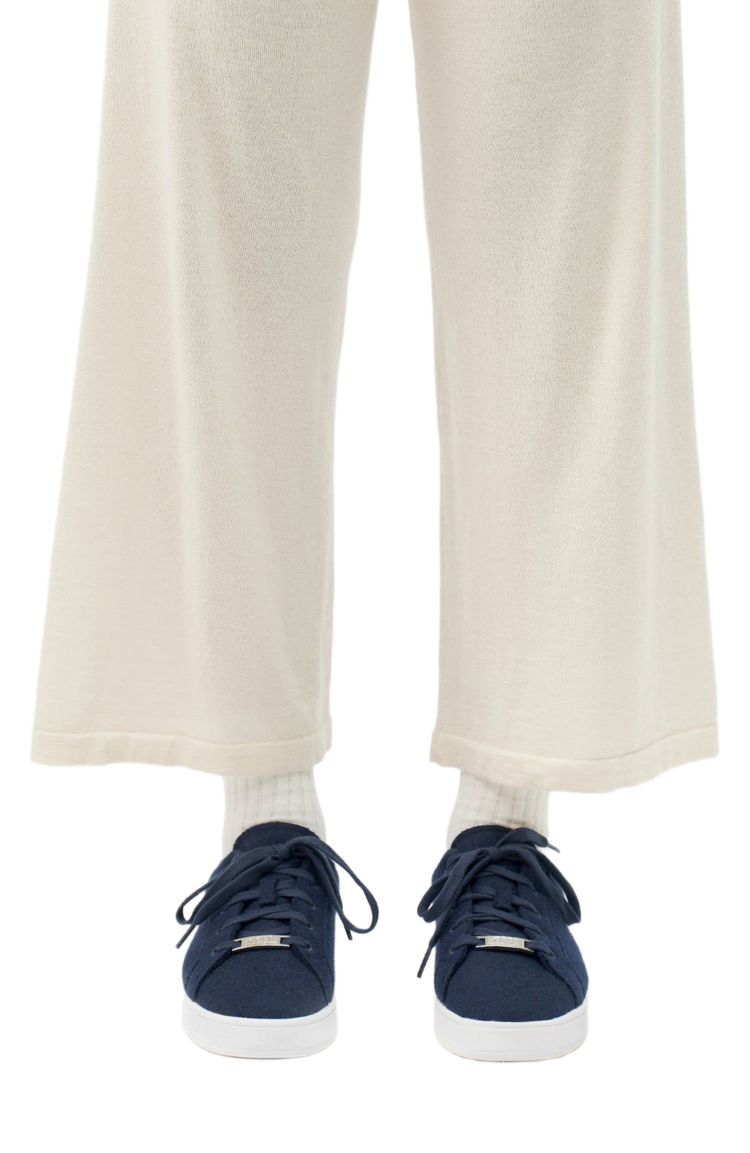 Cashmere Low Ankle Sneakers, Alternate, color, navy
