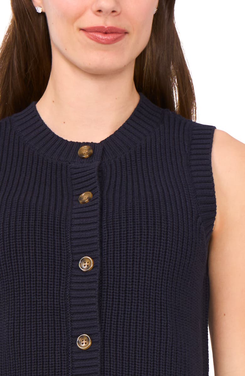 Halogen<sup>®</sup> Sleeveless Cotton Cardigan, Alternate, color, Navy Depths