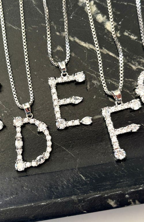 Adornia Mixed Crystal Initial Pendant Necklace