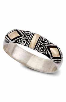 SAMUEL B. Thai 18K Yellow Gold & Sterling Silver Filigree Ring