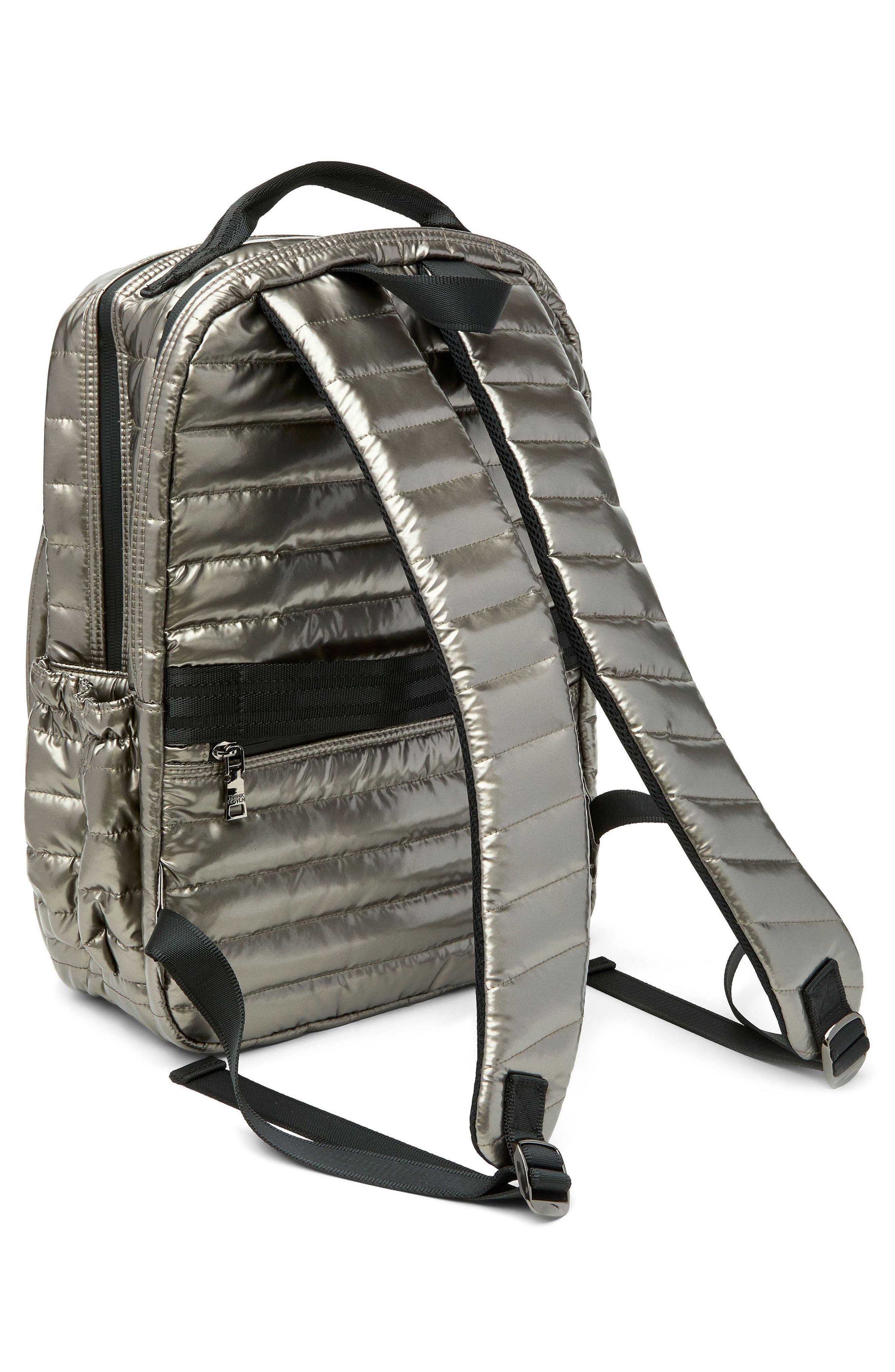 THINK ROYLN Headliner Quilted Backpack, Alternate, color, Steel Volterra