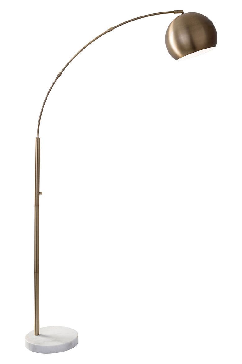 Astoria Arc Floor Lamp, Main, color, ANTIQUE BRASS
