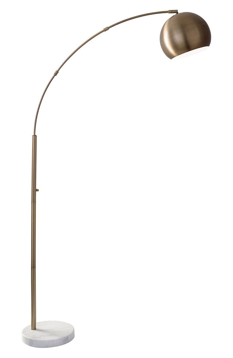 ADESSO LIGHTING Astoria Arc Floor Lamp, Main, color, Antique Brass