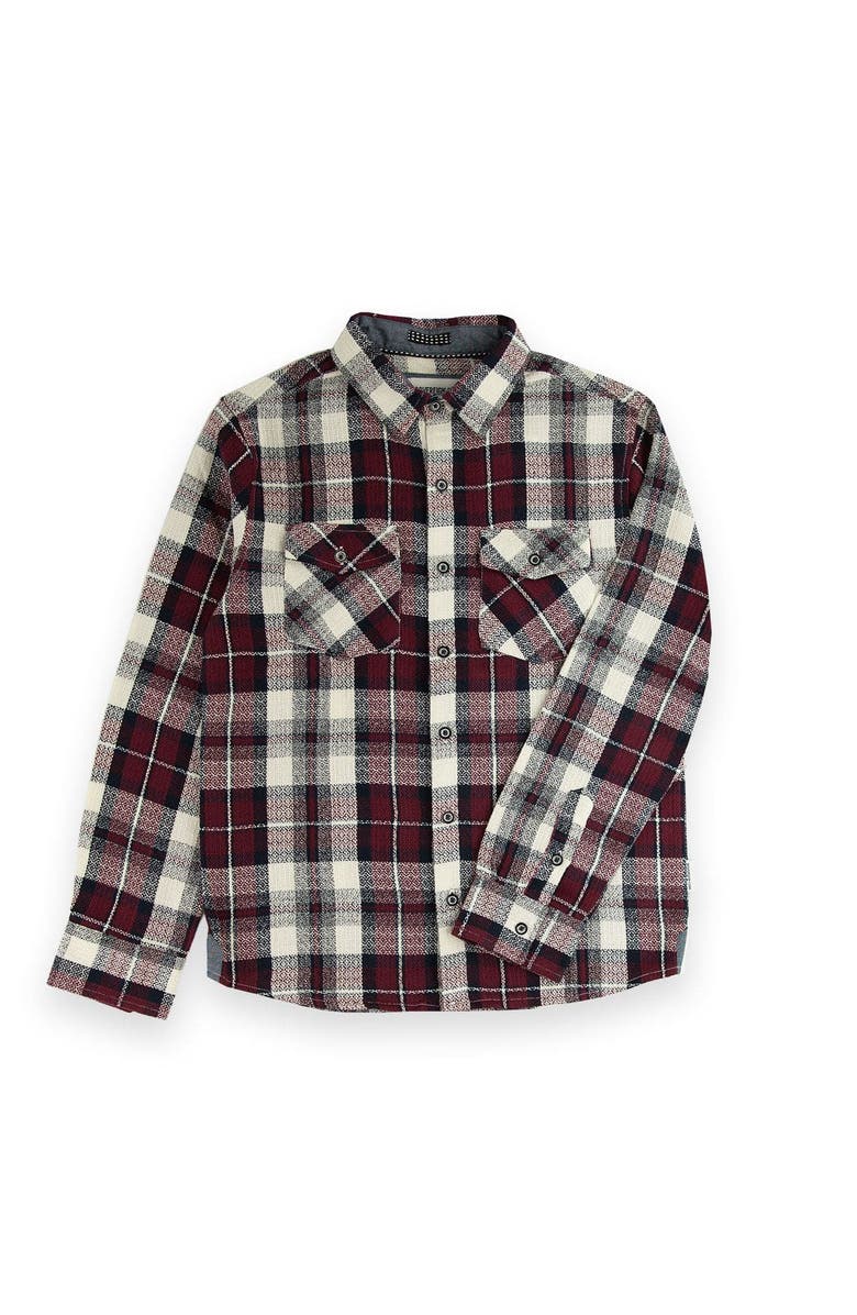 Sovereign Code Redwood Button Down Shirt, Main, color, Dk Red/ Luke Plaid
