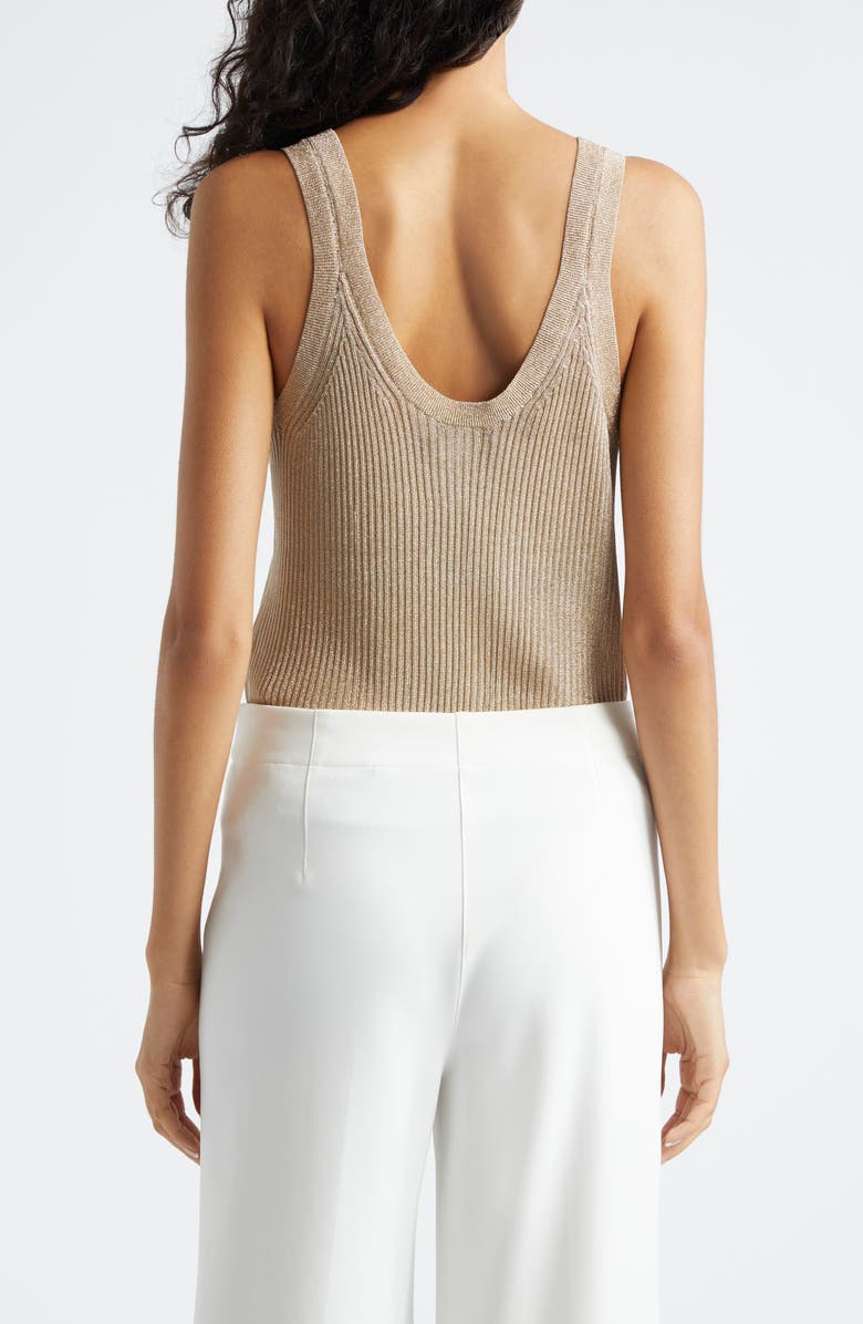 Reiss Imogen Metallic Sweater Tank, Alternate, color, Gold