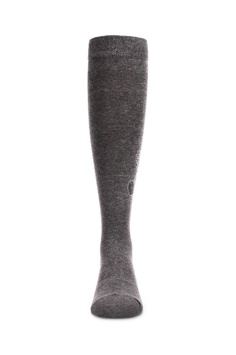 Crystal Bear Knee-High Socks, Alternate, color, Dark Gray Heather