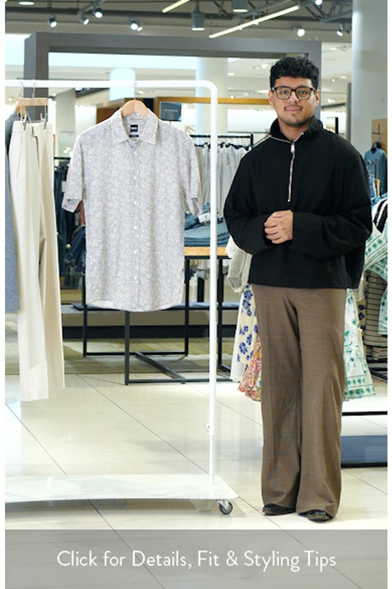Roan Short Sleeve Stretch Linen Button-Up Shirt video