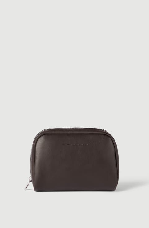 Smooth calfskin slim beauty case
