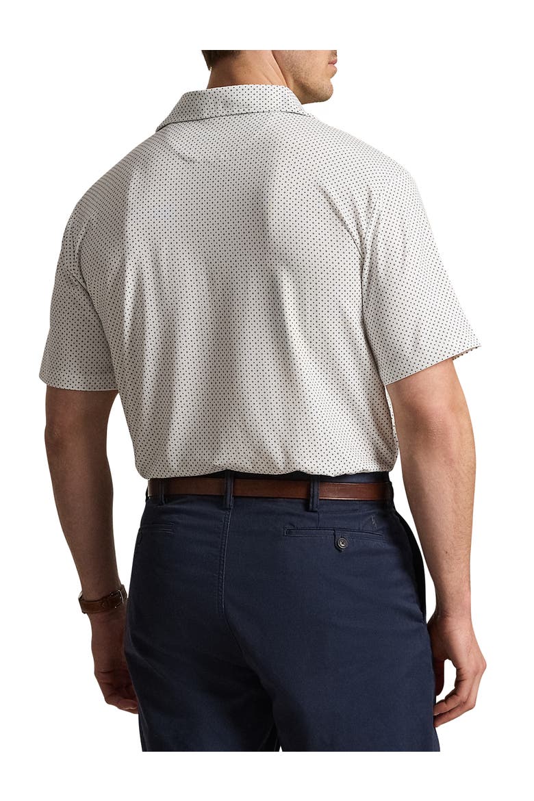 Big & Tall Performance Polo Shirt V3, Alternate, color, WHITE GEO DOT PRINT