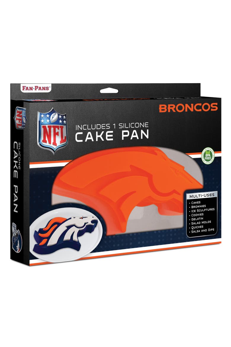 Denver Broncos Cake Pan, Main, color, Orange