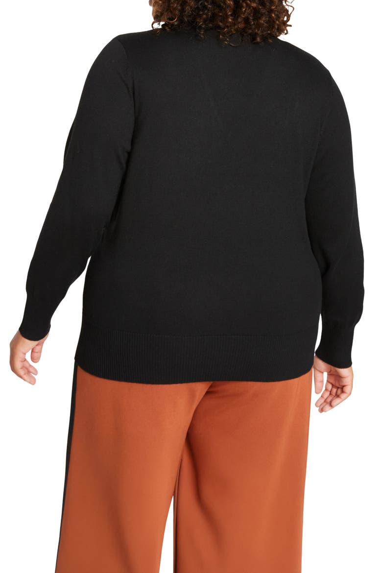 Statement Wrap Sweater, Alternate, color, BLACK