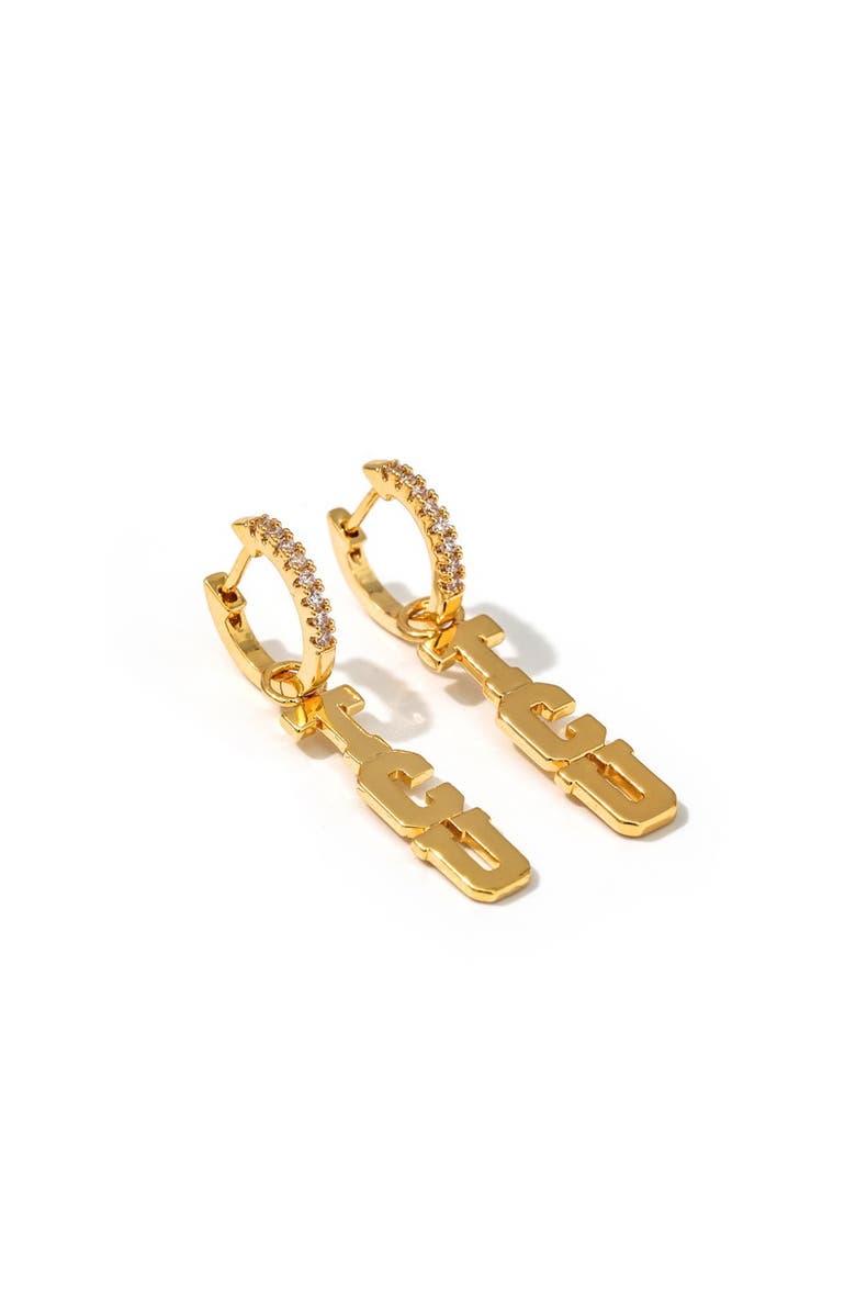 Color Shout Texas Christian University Pennant Pair Earring Set, Alternate, color, Yellow Gold