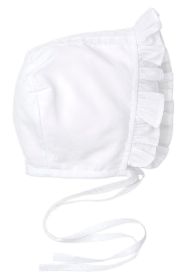 New Nicole Embroidered Cotton Christening Gown & Bonnet, Alternate, color, WHITE