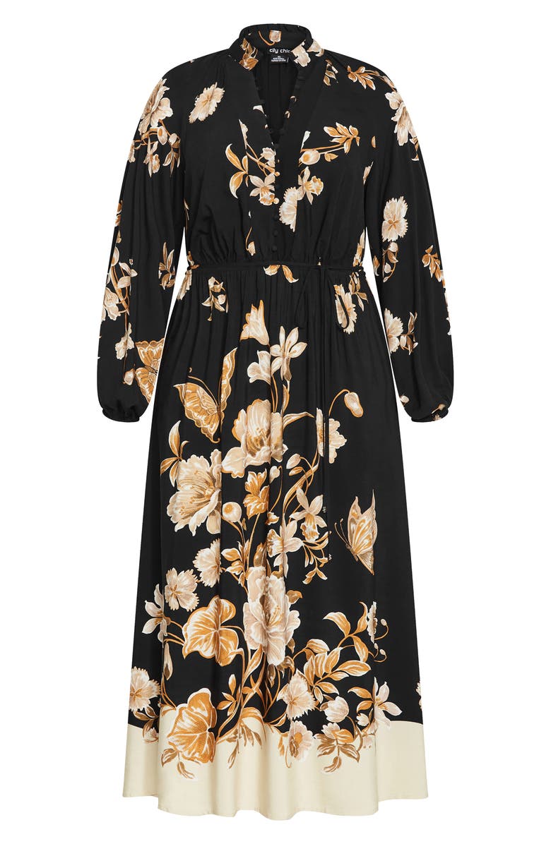 City Chic Fernanda Placed Floral Maxi Dress, Alternate, color, Floral