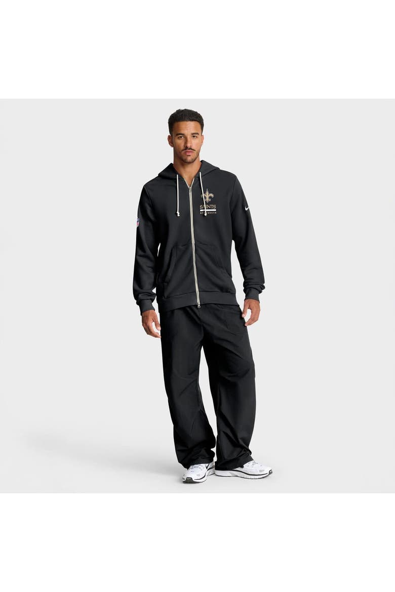 Men's Nike Black New Orleans Saints Sideline Standard Issue Utility Player Dri-FIT Full-Zip Hoodie, Alternate, color, Black
