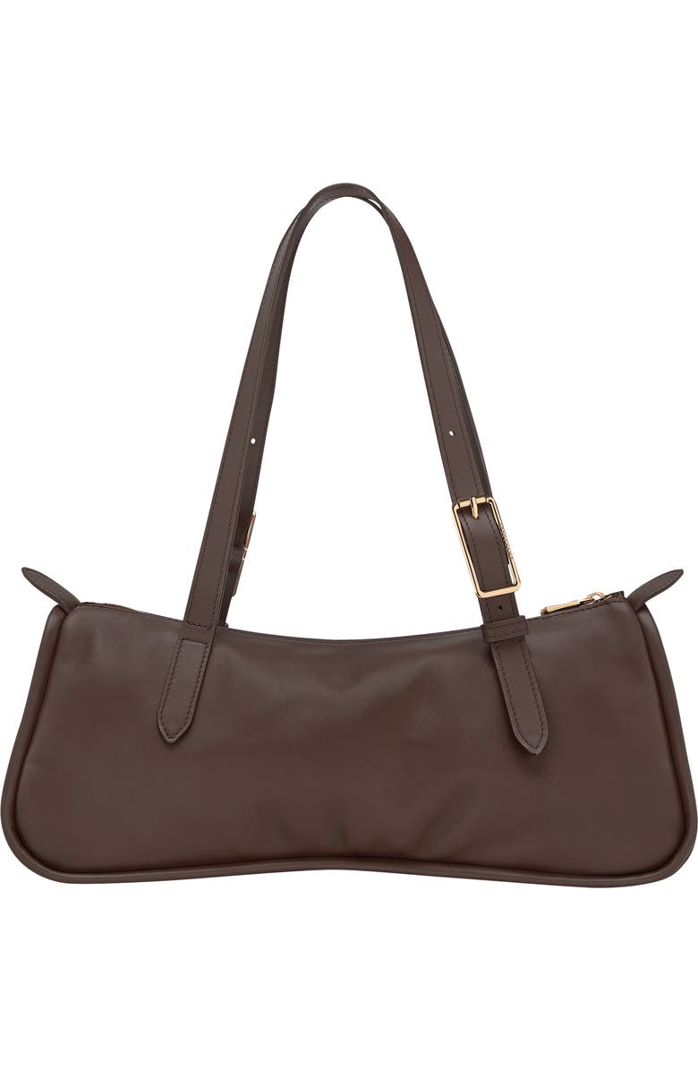 Longchamp Looong East/West Leather Shoulder Bag, Alternate, color, Mocha