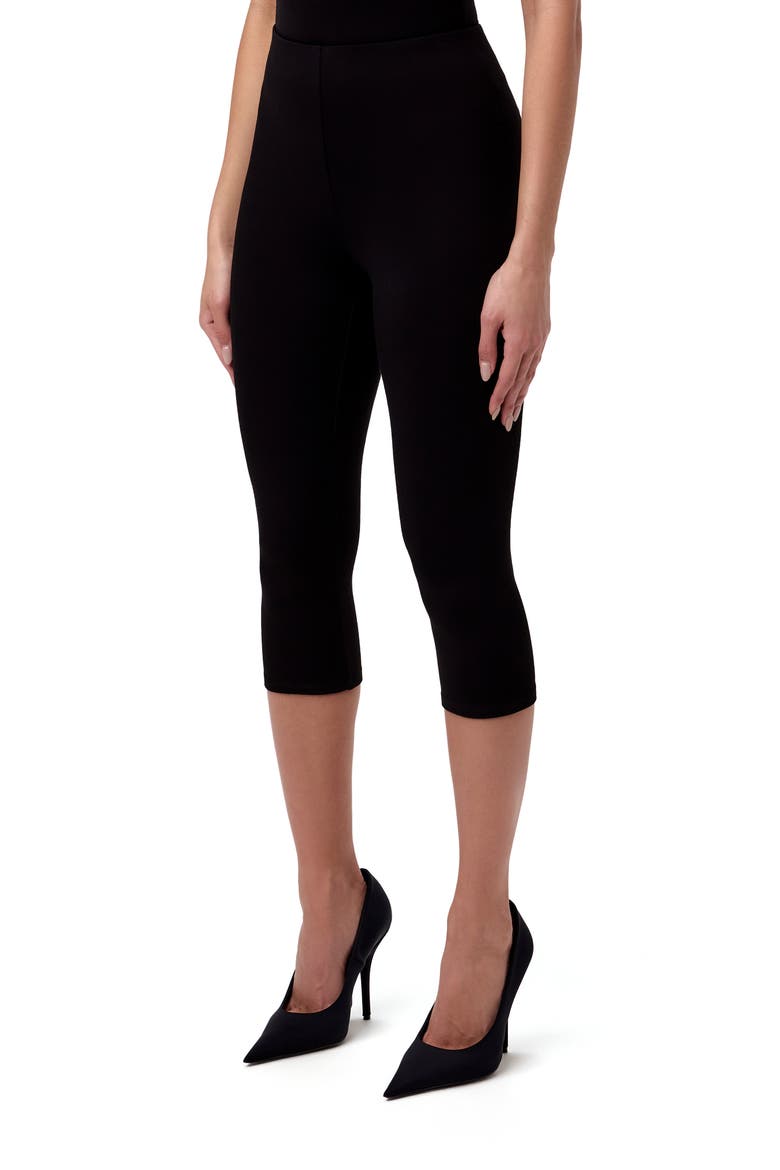 Smooth Sculpt Crop Leggings, Alternate, color, BLACK