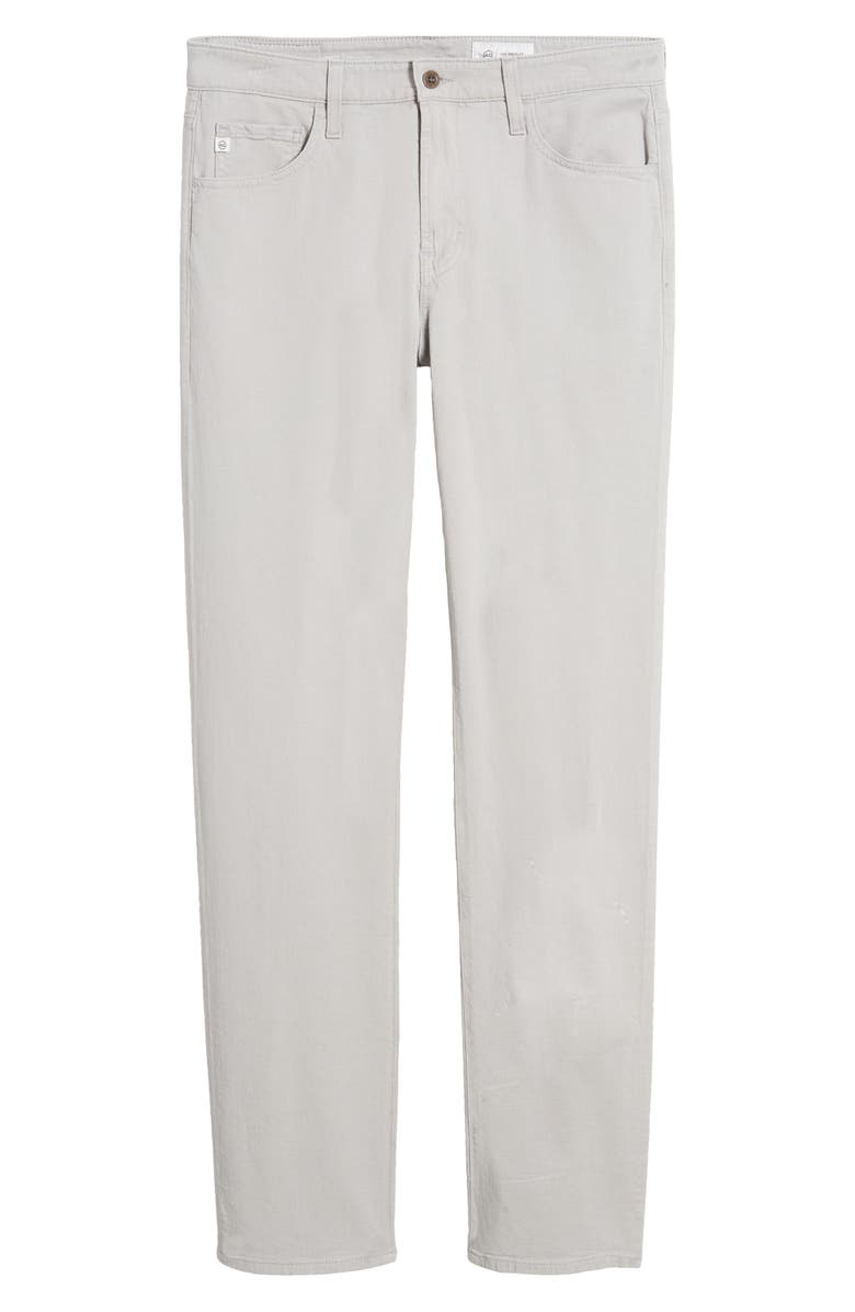 AG Everett Slim Straight Leg Cotton & Linen Blend Jeans, Alternate, color, Smoke Embers