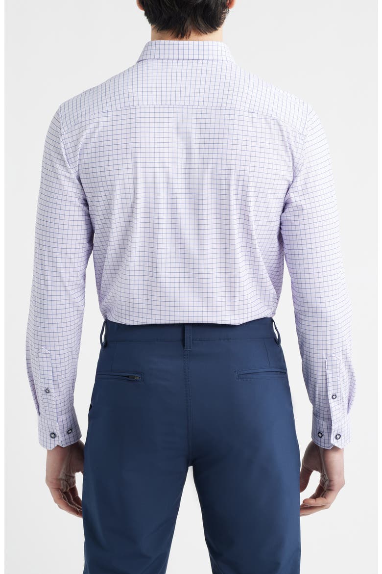 XC Motion Performance Knit Button-Up Shirt, Alternate, color, PURPLE/ NAVY