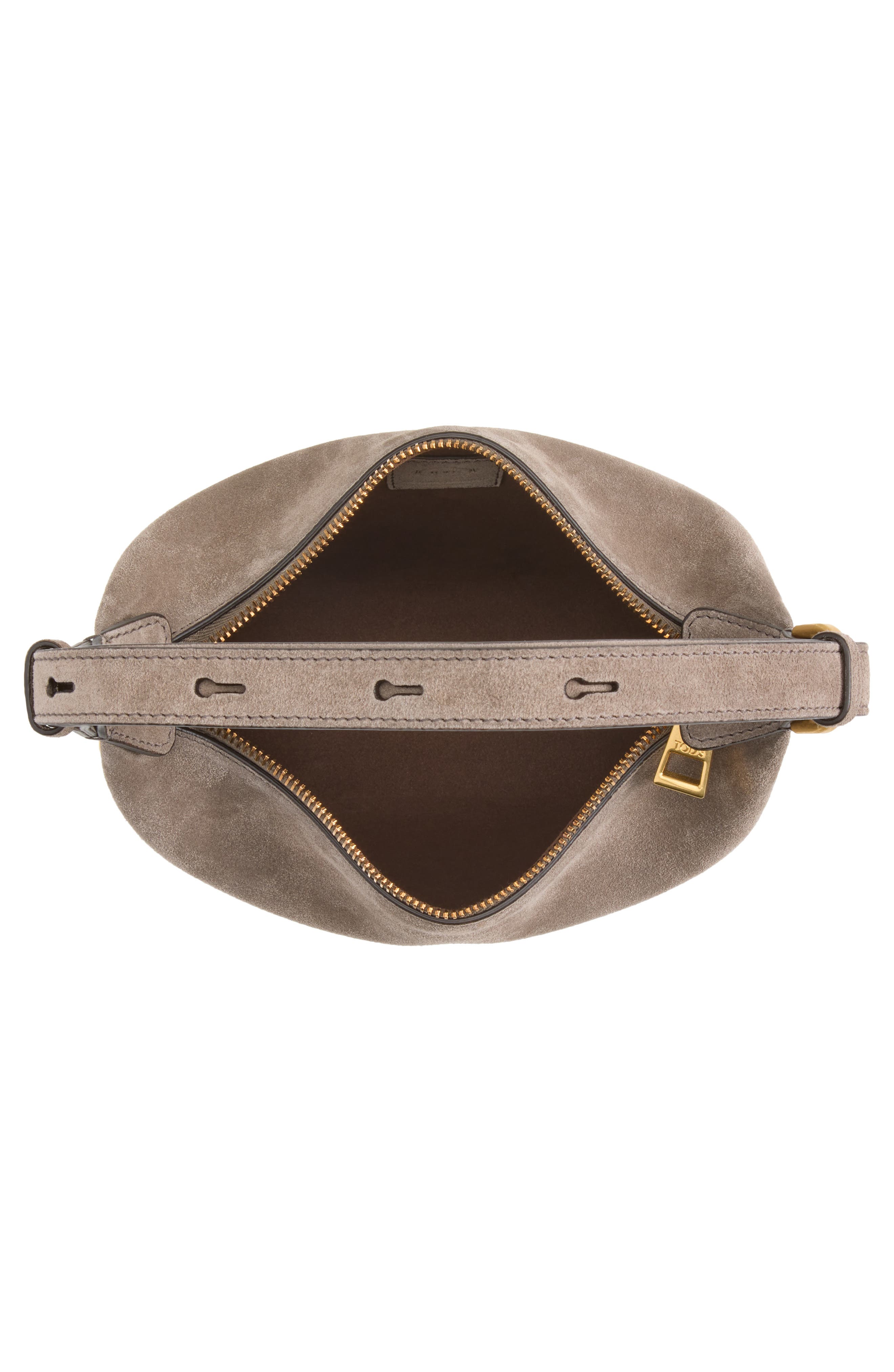Gmt Sacca Mini Leather Hobo Bag, Alternate, color, ARGILLA SCURO