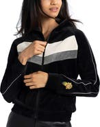 LUSSO Women's Lusso Black Phoenix Suns Nixie Colorblock Chevron Raglan Full-Zip Track Jacket