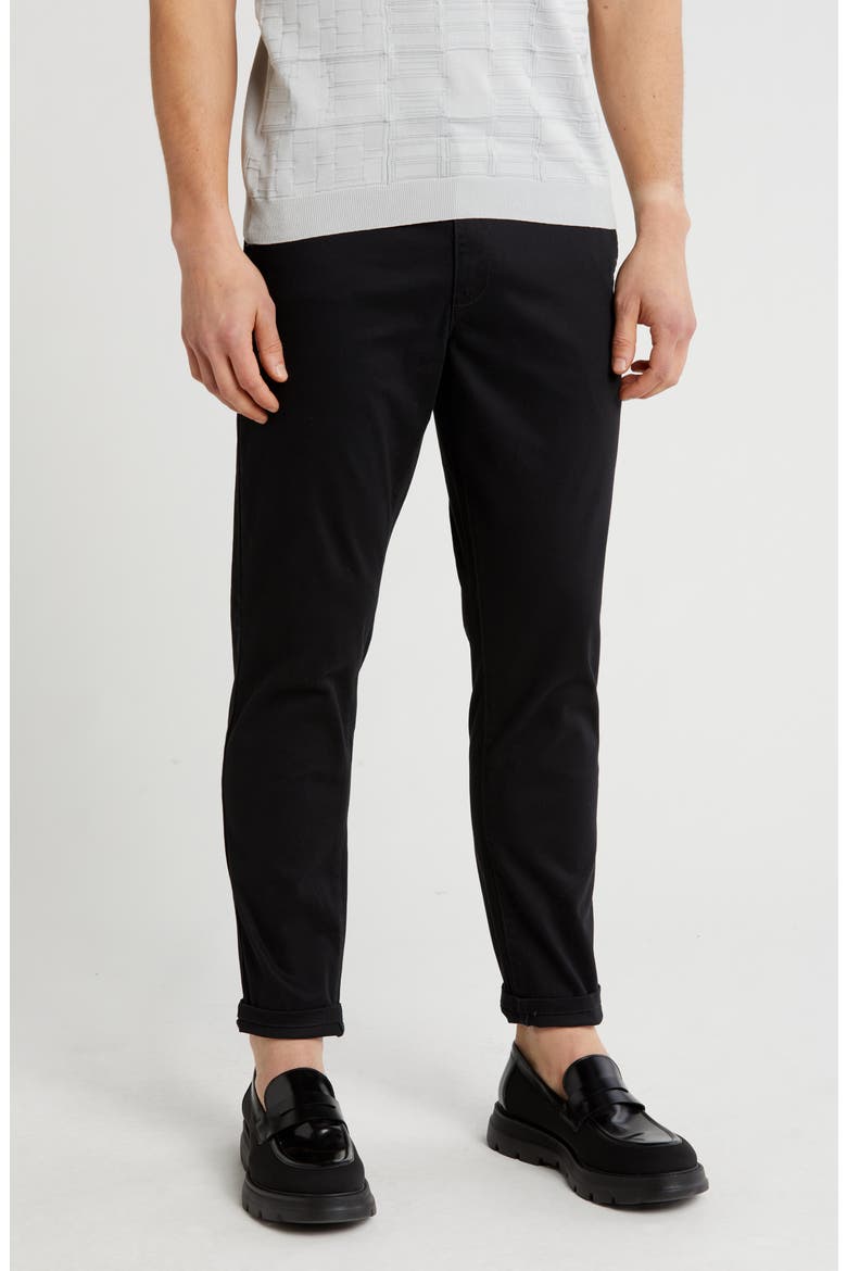 Slim Fit Stretch Chino Pants, Main, color, BLACK