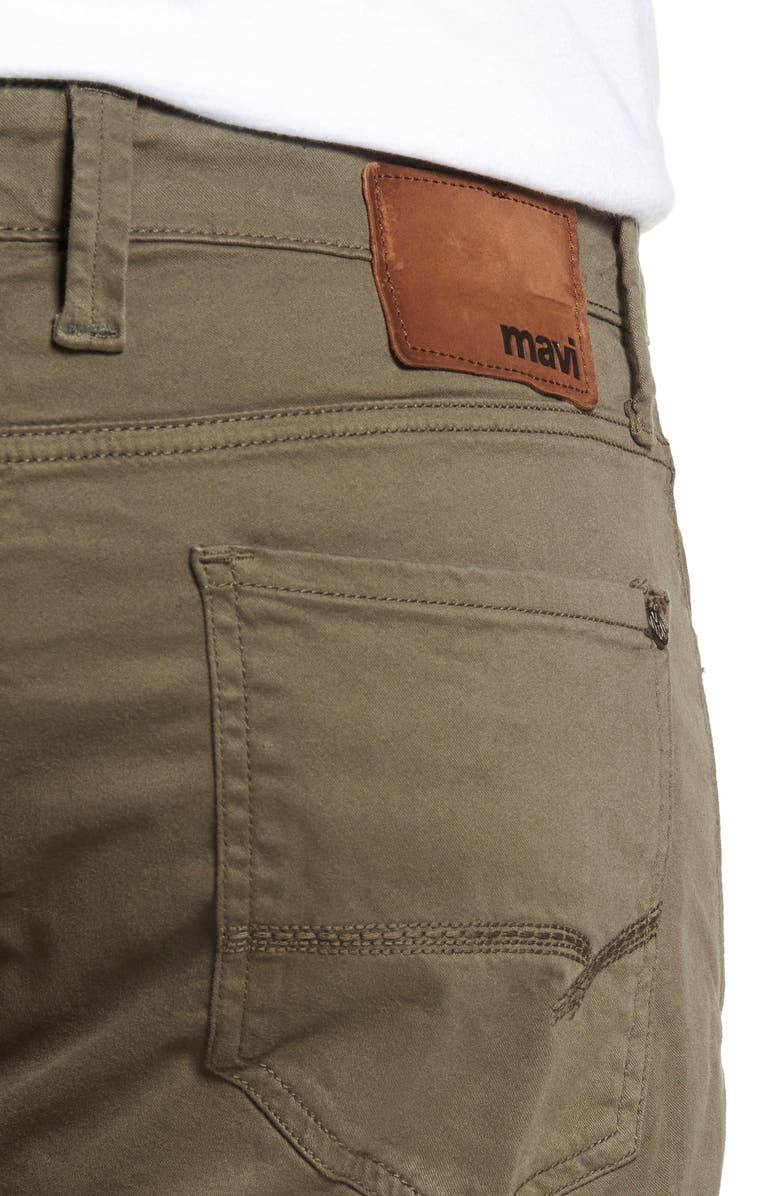 Mavi Jeans Zach Straight Leg Twill Pants, Alternate, color, Dusty Olive Twill