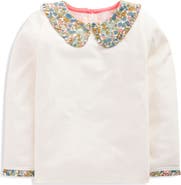 Mini Boden Kids' Collared Breton Jersey Top