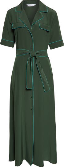 【送料&関税込】Max Mara Bottle Green Silk Africa Dress Max Mara Bottle Green Silk Africa Dress | ModeSens