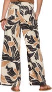 Sanctuary Academy Wide Leg Cotton & Linen Pants