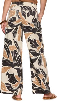 Sanctuary Academy Wide Leg Cotton & Linen Pants