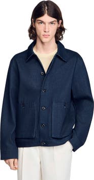 SANDRO Denim worker jacket