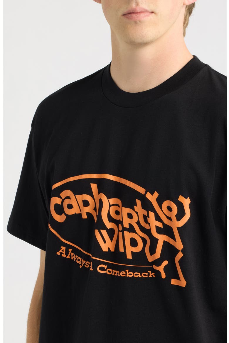 Always A Come Back Organic Cotton Graphic T-Shirt, Alternate, color, BLACK