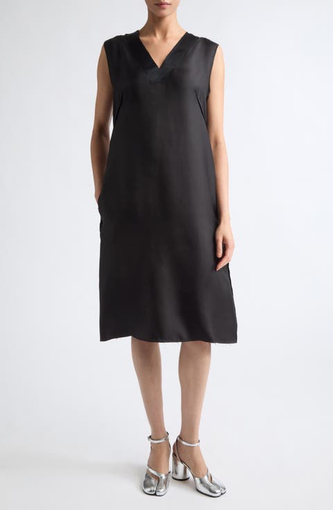 Silk Satin Midi Dress