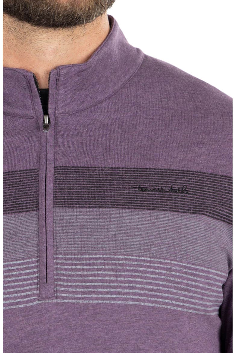 Pioneer Stretch Cotton Blend Half Zip Pullover, Alternate, color, HEATHER SWEET GRAPE