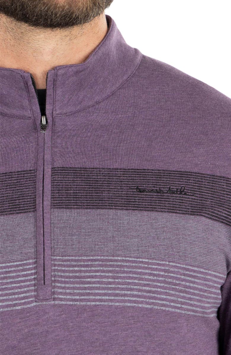 TravisMathew Pioneer Stretch Cotton Blend Half Zip Pullover, Alternate, color, Heather Sweet Grape