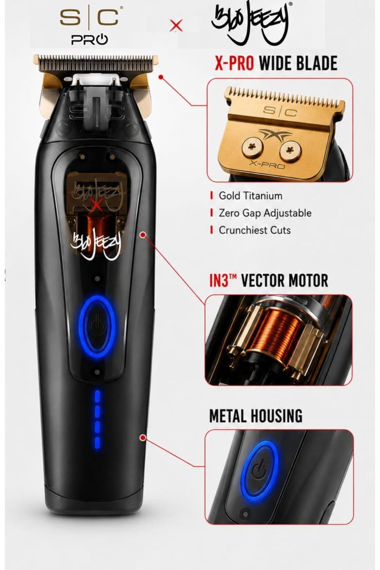 SC X 360 Jeezy Professional Cordless Hair Trimmer, Alternate, color, Blue