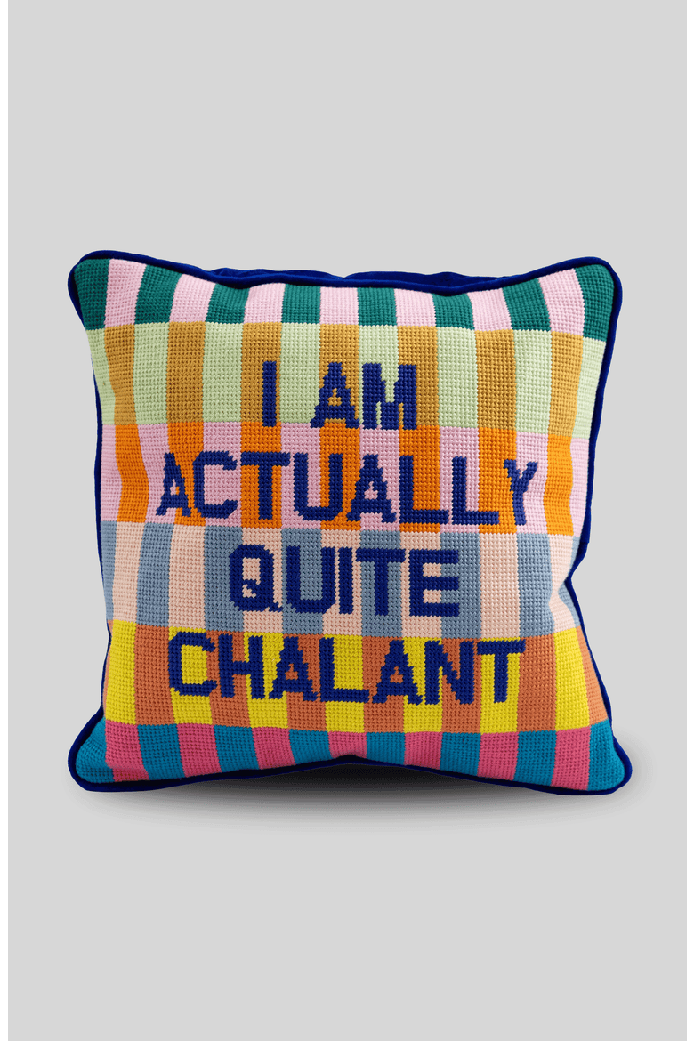 Chalant Needlepoint Pillow, Main, color, Chalant