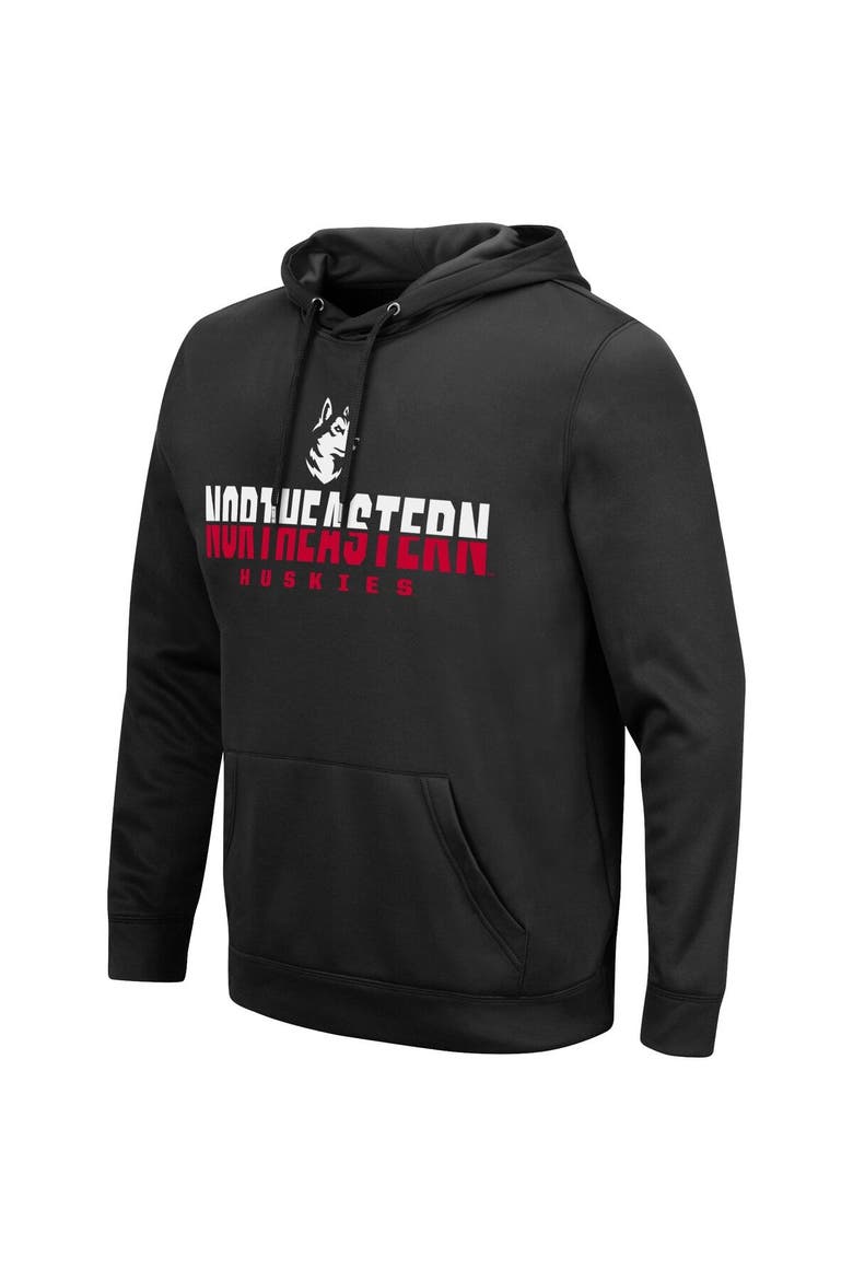 Men's Colosseum Black Northeastern Huskies Lantern Pullover Hoodie, Alternate, color, Black