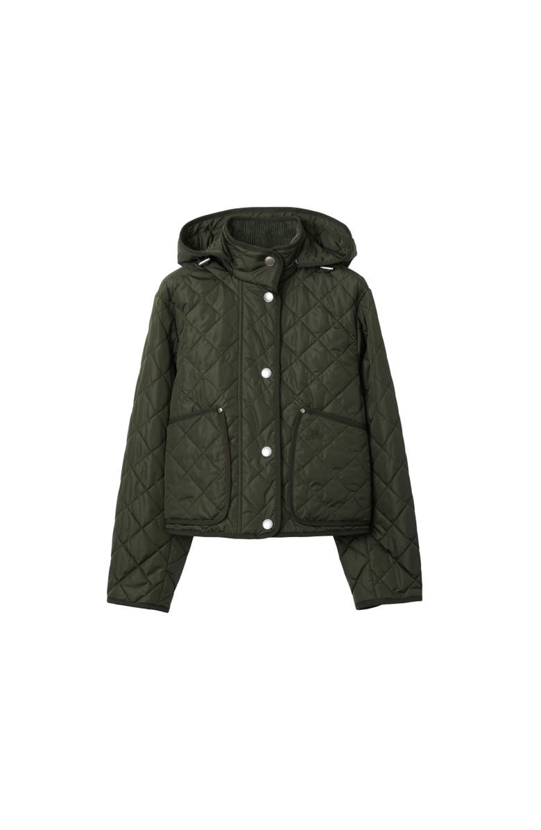 Burberry Cropped Quilted Nylon Jacket, Alternate, color,