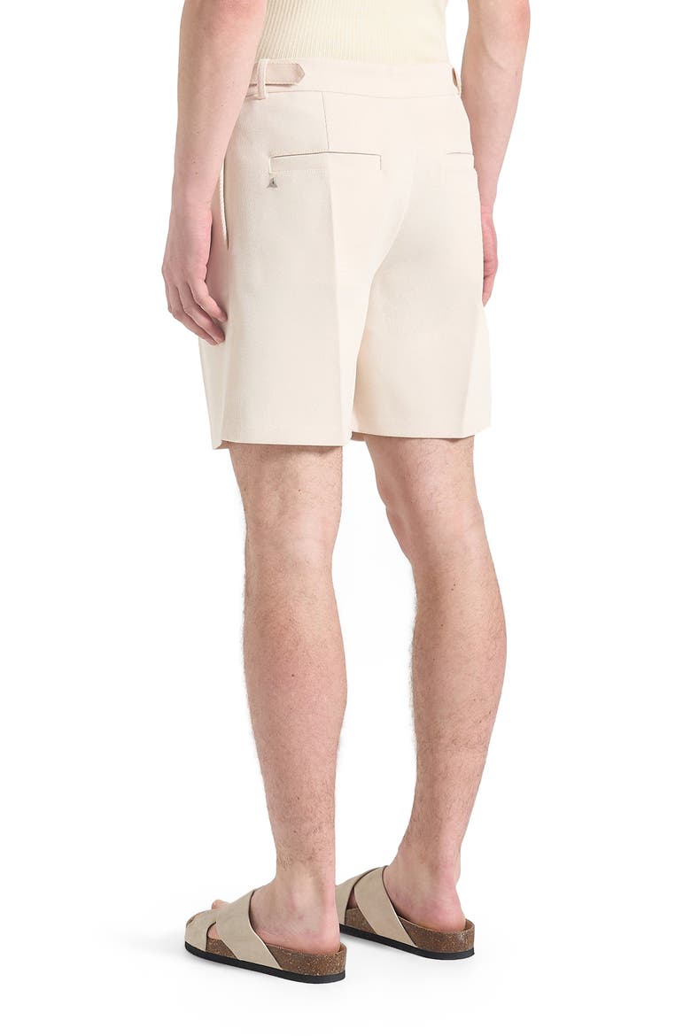Marin Twill Pleated Shorts, Alternate, color, Cream